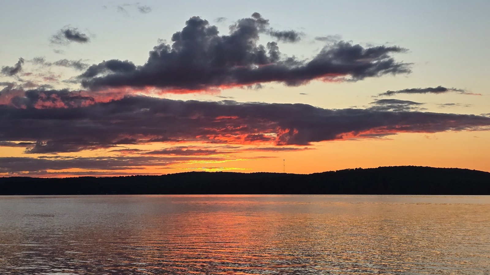 Vivid sunset over Haliburton Lake